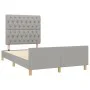 Estructura de cama con cabecero de tela gris claro 120x200 cm de vidaXL, Camas y somieres - Ref: Foro24-3125284, Precio: 169,...