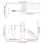 Solid pine wood outdoor playground by vidaXL, Swings and play structures - Ref: Foro24-3156961, Price: 309,00 €, Discount: %