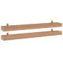 Estantes de pared 2 unidades madera maciza de teca 110x15x4 cm de vidaXL, Estantes y estanterías - Ref: Foro24-340757, Precio...