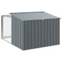 Caseta perros con corral acero galvanizado gris 153x194x110 cm