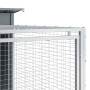 Caseta perros con corral acero galvanizado gris 153x194x110 cm