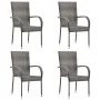 5-teiliges graues PE-Rattan-Garten-Essmöbel-Set von vidaXL, Gartensets - Ref: Foro24-3072486, Preis: 307,79 €, Rabatt: %