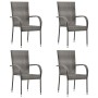 5-teiliges graues PE-Rattan-Garten-Essmöbel-Set von vidaXL, Gartensets - Ref: Foro24-3072486, Preis: 310,56 €, Rabatt: %