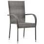5-teiliges graues PE-Rattan-Garten-Essmöbel-Set von vidaXL, Gartensets - Ref: Foro24-3072486, Preis: 307,79 €, Rabatt: %