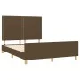 Bed frame with headboard in brown fabric 140x200 cm by vidaXL, Beds and slatted bases - Ref: Foro24-3124979, Price: 195,08 €,...
