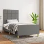 Bed frame with headboard in dark gray fabric 100x200 cm by vidaXL, Beds and slatted bases - Ref: Foro24-3125034, Price: 142,4...