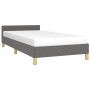 Bed frame with headboard in dark gray fabric 90x200 cm by vidaXL, Beds and slatted bases - Ref: Foro24-347384, Price: 90,47 €...