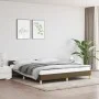Bed frame with headboard in brown fabric 180x200 cm by vidaXL, Beds and slatted bases - Ref: Foro24-347434, Price: 127,10 €, ...