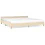 Bed frame with cream fabric headboard 200x200 cm by vidaXL, Beds and slatted bases - Ref: Foro24-347444, Price: 129,48 €, Dis...
