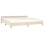 Bed frame with cream fabric headboard 200x200 cm by vidaXL, Beds and slatted bases - Ref: Foro24-347444, Price: 129,48 €, Dis...