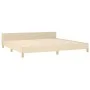 Bed frame with cream fabric headboard 200x200 cm by vidaXL, Beds and slatted bases - Ref: Foro24-347444, Price: 129,48 €, Dis...