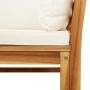 Juego de muebles jardín 5 pzas con cojines madera maciza acacia