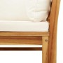 Juego de muebles jardín 6 pzas con cojines madera maciza acacia