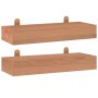 Wall shelves 2 units solid teak wood 40x15x4 cm by vidaXL, Shelves and shelves - Ref: Foro24-340754, Price: 32,74 €, Discount: %