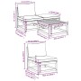 Set de muebles de jardín 4 pzs y cojines madera maciza acacia