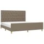 Bed frame with headboard in taupe gray fabric 180x200 cm by vidaXL, Beds and slatted bases - Ref: Foro24-3125320, Price: 281,...