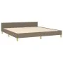 Bed frame with headboard in taupe gray fabric 180x200 cm by vidaXL, Beds and slatted bases - Ref: Foro24-3125320, Price: 281,...