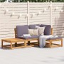 Set de muebles de jardín 4 pzs y cojines madera maciza acacia
