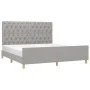 Estructura de cama con cabecero tela gris claro 160x200 cm de vidaXL, Camas y somieres - Ref: Foro24-3125308, Precio: 237,23 ...