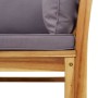 Juego de muebles jardín 5 pzas con cojines madera maciza acacia