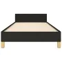 Bed frame with black fabric headboard 90x200 cm by vidaXL, Beds and slatted bases - Ref: Foro24-3125351, Price: 135,97 €, Dis...