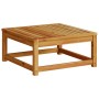 Juego de muebles jardín 6 pzas con cojines madera maciza acacia