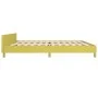 Bed frame with green fabric headboard 200x200 cm by vidaXL, Beds and slatted bases - Ref: Foro24-347446, Price: 106,30 €, Dis...