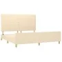 Bed frame with cream fabric headboard 180x200 cm by vidaXL, Beds and slatted bases - Ref: Foro24-3124916, Price: 267,45 €, Di...