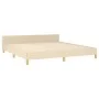 Bed frame with cream fabric headboard 180x200 cm by vidaXL, Beds and slatted bases - Ref: Foro24-3124916, Price: 267,45 €, Di...