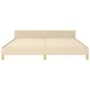Bed frame with cream fabric headboard 180x200 cm by vidaXL, Beds and slatted bases - Ref: Foro24-3124916, Price: 267,45 €, Di...