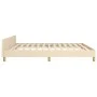 Bed frame with cream fabric headboard 180x200 cm by vidaXL, Beds and slatted bases - Ref: Foro24-3124916, Price: 267,45 €, Di...