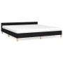 Bed frame with black fabric headboard 180x200 cm by vidaXL, Beds and slatted bases - Ref: Foro24-347433, Price: 129,68 €, Dis...