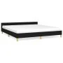 Estructura de cama con cabecero de tela negro 180x200 cm de vidaXL, Camas y somieres - Ref: Foro24-347433, Precio: 129,35 €, ...