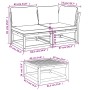 Juego de muebles jardín 9 pzas con cojines madera maciza acacia