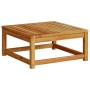 Juego de muebles jardín 8 pzas con cojines madera maciza acacia