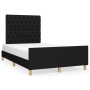 Bed frame with black fabric headboard 120x200 cm by vidaXL, Beds and slatted bases - Ref: Foro24-3125286, Price: 197,04 €, Di...