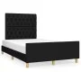 Bed frame with black fabric headboard 120x200 cm by vidaXL, Beds and slatted bases - Ref: Foro24-3125286, Price: 193,94 €, Di...