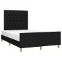 Bed frame with black fabric headboard 120x200 cm by vidaXL, Beds and slatted bases - Ref: Foro24-3125286, Price: 193,94 €, Di...