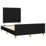 Bed frame with black fabric headboard 120x200 cm by vidaXL, Beds and slatted bases - Ref: Foro24-3125286, Price: 193,94 €, Di...