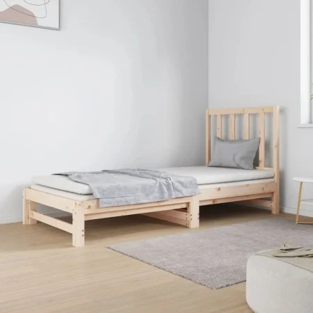 Sofá cama extraíble madera maciza de pino 2x(90x190) cm de vidaXL, Camas y somieres - Ref: Foro24-3124752, Precio: 144,03 €, ...