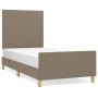 Estructura de cama con cabecero de tela gris taupe 100x200 cm de vidaXL, Camas y somieres - Ref: Foro24-3124875, Precio: 127,...