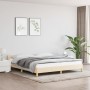 Bed frame with cream fabric headboard 180x200 cm by vidaXL, Beds and slatted bases - Ref: Foro24-347436, Price: 144,34 €, Dis...