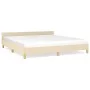 Bed frame with cream fabric headboard 180x200 cm by vidaXL, Beds and slatted bases - Ref: Foro24-347436, Price: 141,75 €, Dis...