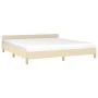 Bed frame with cream fabric headboard 180x200 cm by vidaXL, Beds and slatted bases - Ref: Foro24-347436, Price: 141,75 €, Dis...