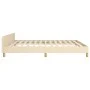 Bed frame with cream fabric headboard 180x200 cm by vidaXL, Beds and slatted bases - Ref: Foro24-347436, Price: 141,75 €, Dis...