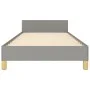 Light gray fabric bed frame with headboard 80x200 cm by vidaXL, Beds and slatted bases - Ref: Foro24-3125009, Price: 126,09 €...