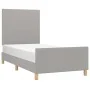 Light gray fabric bed frame with headboard 80x200 cm by vidaXL, Beds and slatted bases - Ref: Foro24-3124847, Price: 126,19 €...