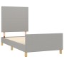 Light gray fabric bed frame with headboard 80x200 cm by vidaXL, Beds and slatted bases - Ref: Foro24-3124847, Price: 128,32 €...