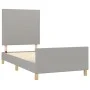 Light gray fabric bed frame with headboard 80x200 cm by vidaXL, Beds and slatted bases - Ref: Foro24-3124847, Price: 126,19 €...