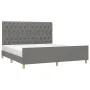Bed frame with headboard dark gray fabric 160x200 cm by vidaXL, Beds and slatted bases - Ref: Foro24-3125309, Price: 248,99 €...